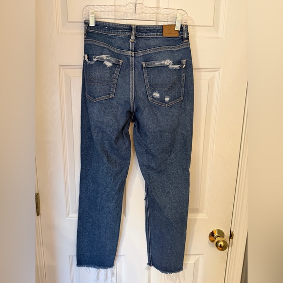 American Eagle Outfitters Distressed High Rise Blue Jeans - Picture 3 of 10